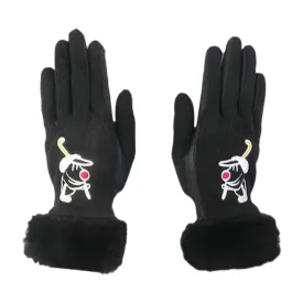 1 Pair of Golf Gloves Winter Training Gloves Mitts for Fishing Biking Hiking Black 20