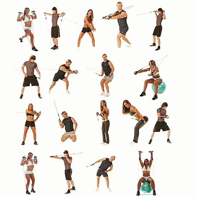11 pcs Resistance Bands Set (with handles, door anchor, and ankle straps)