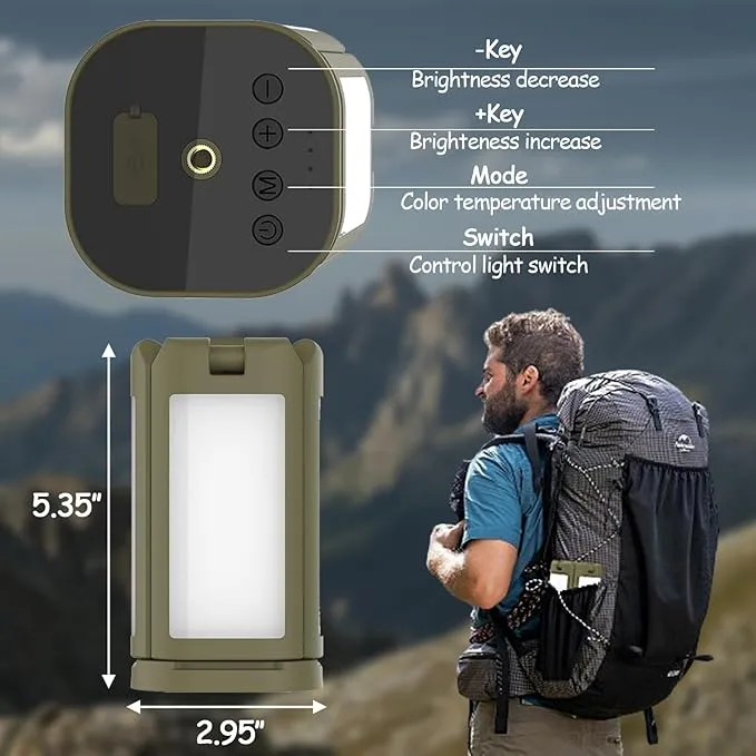 14000mah Camping Lanterns Portable Folding LED Camping Lights 5 Light Modes 10 Brightness Levels Tent Lantern Emergency Light Campsite Essentials