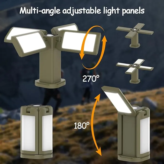 14000mah Camping Lanterns Portable Folding LED Camping Lights 5 Light Modes 10 Brightness Levels Tent Lantern Emergency Light Campsite Essentials