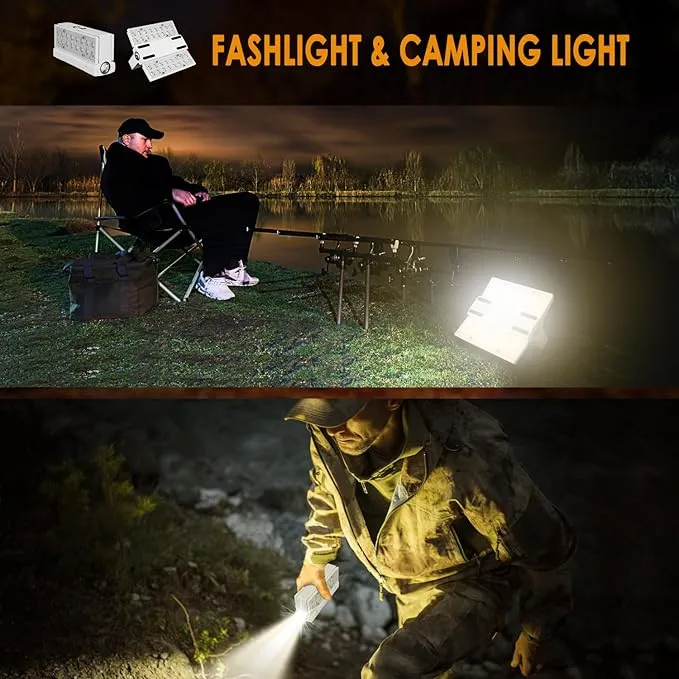 2 in 1 Solar Camping Lights,5 Modes Dimmable Solar Lantern Flashlight, 5000mAh High Capacity Battery Collapsable Lantern Outdoor Waterproof Hanging Tent Lamp Emergency Light for Home Power Failure