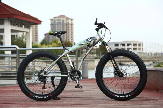26 * 4.0 Fat bike 7/21/24/27 Speed Mountain bike Aluminum alloy Shock Absorbers Bicycle big tire Snow Bike