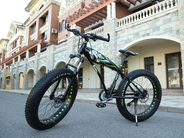 26 * 4.0 Fat bike 7/21/24/27 Speed Mountain bike Aluminum alloy Shock Absorbers Bicycle big tire Snow Bike