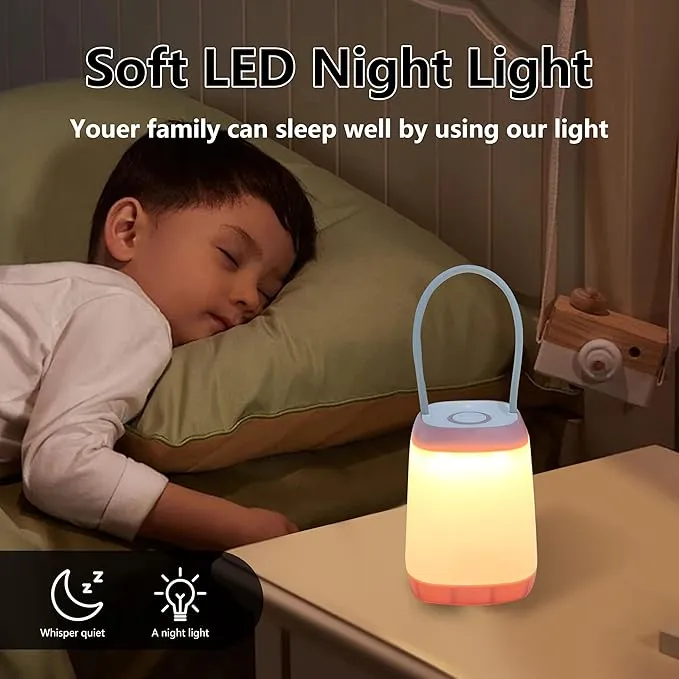 3 Pack LED Camping Light, 3 Light Modes Rechargeable Battery Powered Night Light for Indoor and Outdoor Emergency Light, Tent Lantern, Camping (Pink, Black, Green)