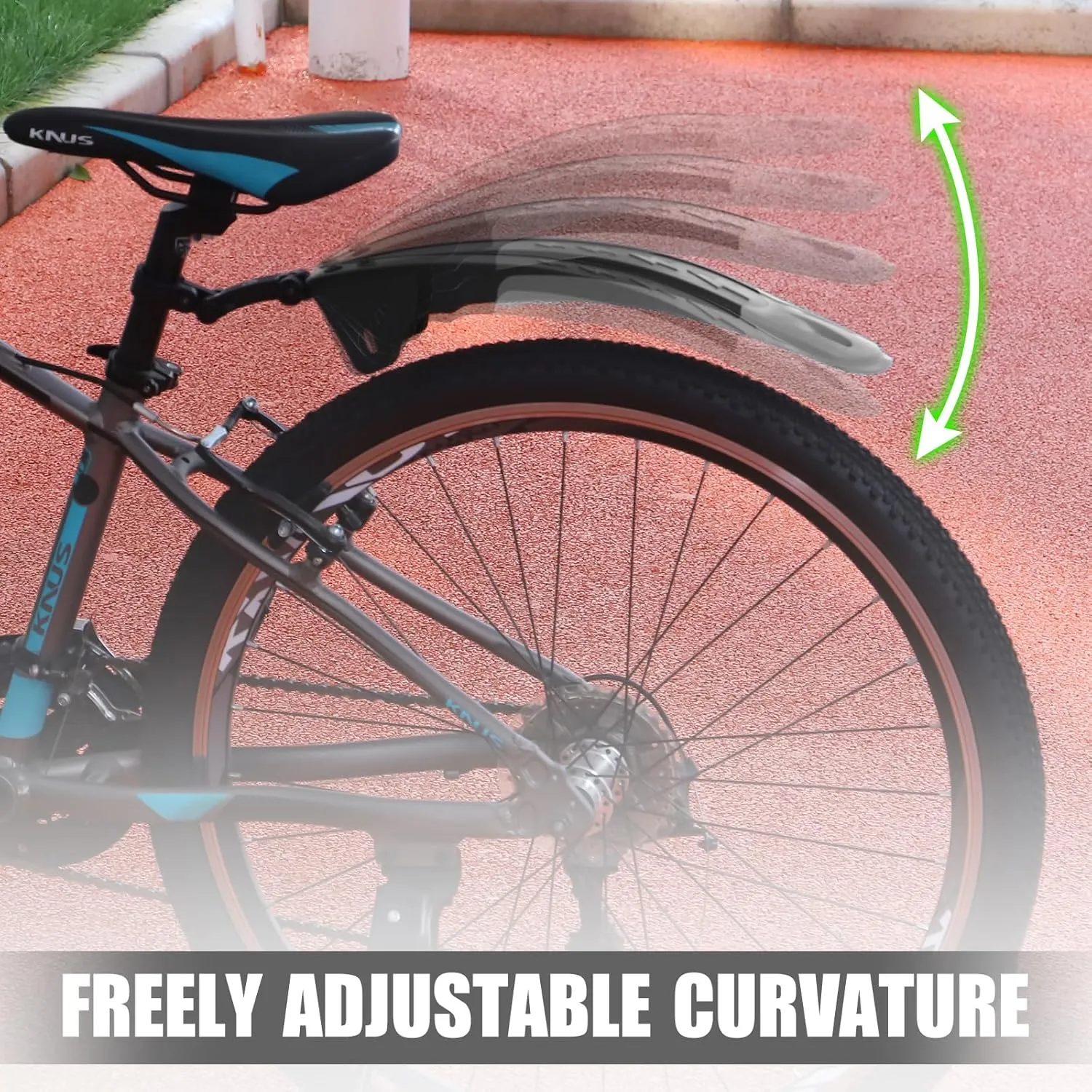 Bike Fender Set Mudguard Set Front and Rear 2 Parts-Universal Full Cover Thicken Widen Bicycle Adjustable Bike Fender Mud Guard Mudflap for MTB Road Bike Mountain Bike