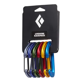 Black Diamond LiteWire Rack Pack | Set of Lightweight and Durable Carabiners for Efficient Climbing Gear Organization