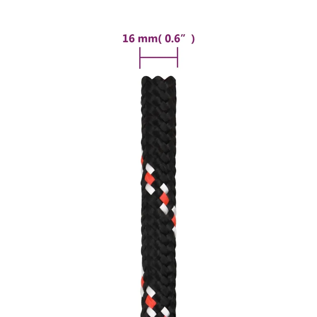 Boat Rope Black 16 mm 100 m Polypropylene