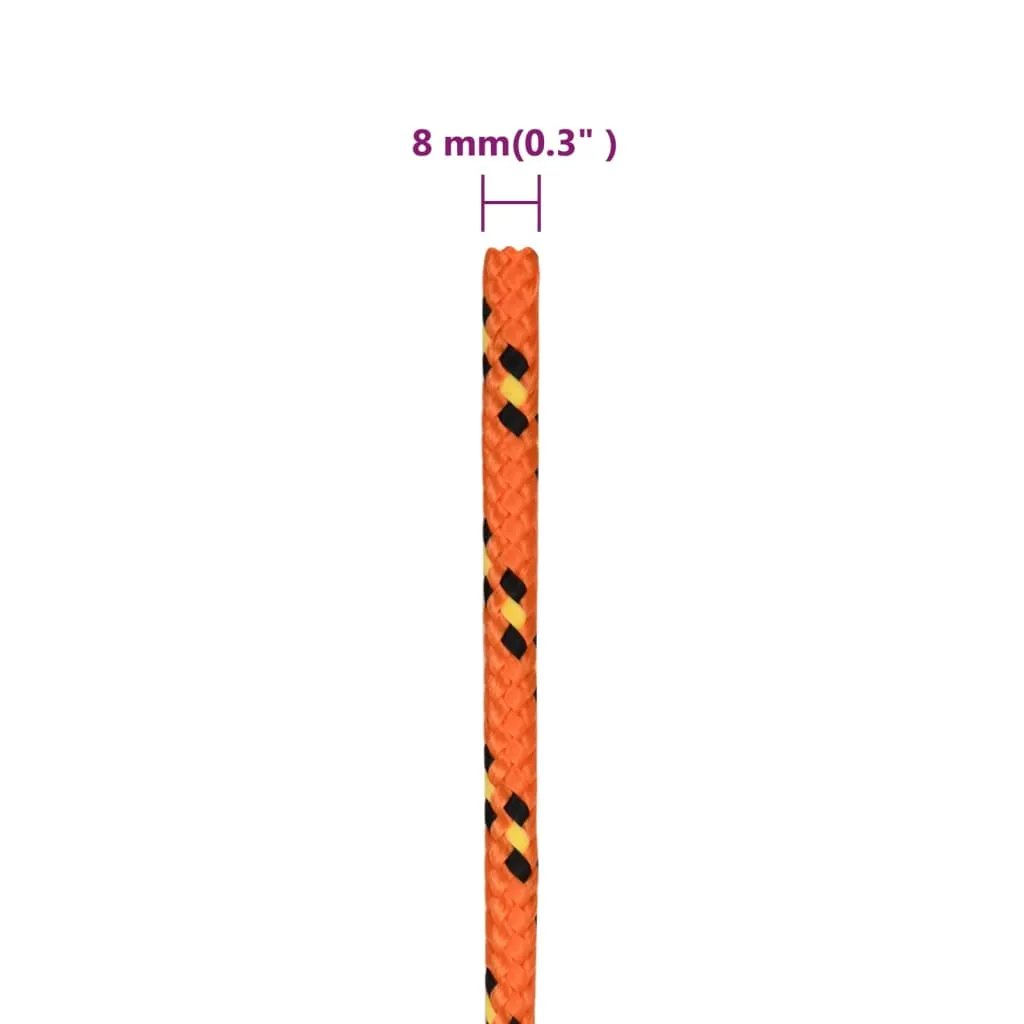 Boat Rope Orange 8 mm 500 m Polypropylene