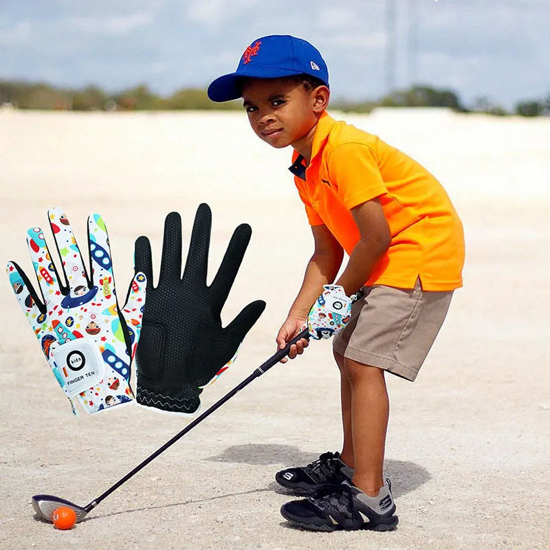 Boys Girls Golf Gloves Youth Cute Colorful 2 Pack