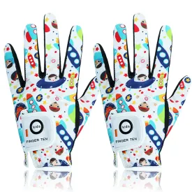 Boys Girls Golf Gloves Youth Cute Colorful 2 Pack
