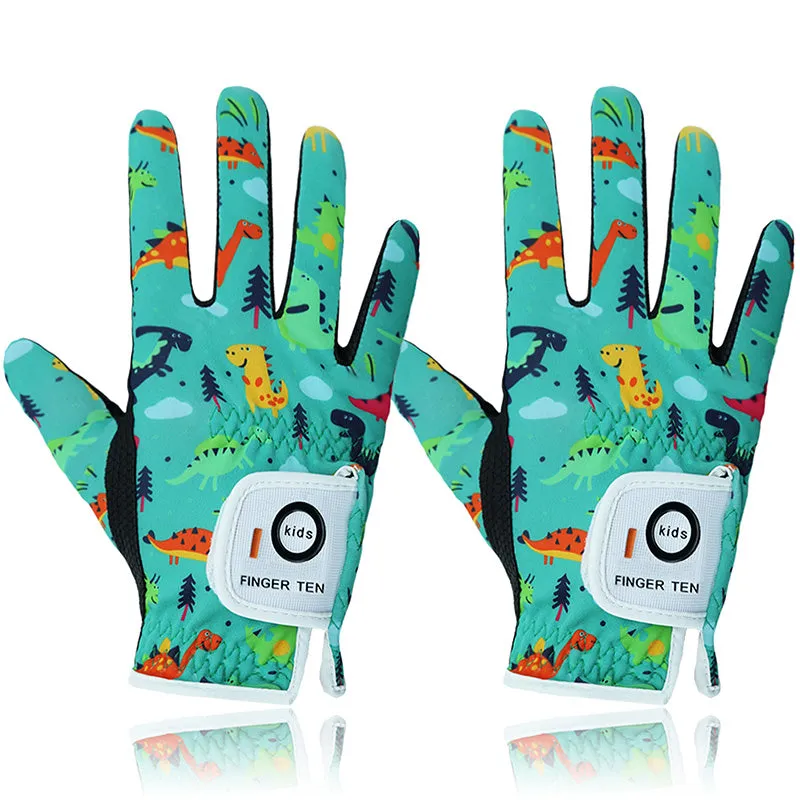 Boys Girls Golf Gloves Youth Cute Colorful 2 Pack
