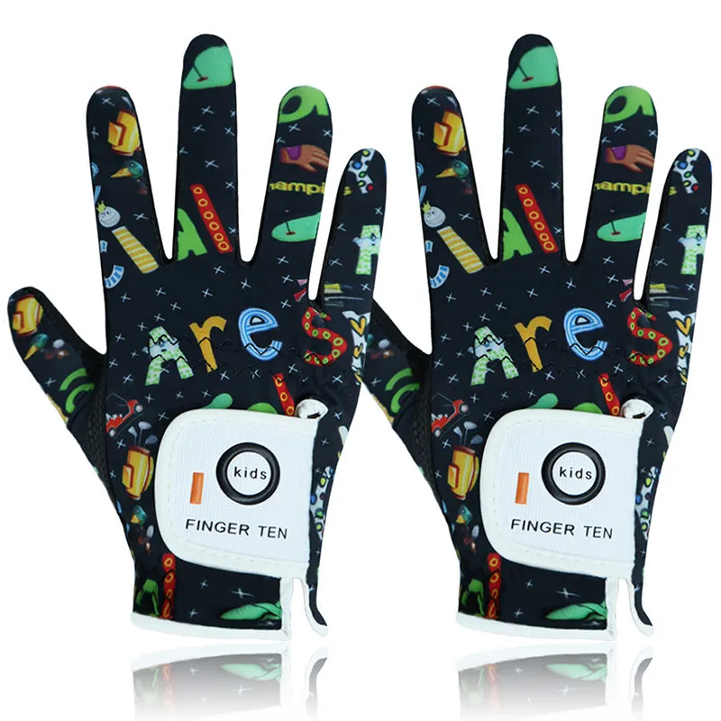 Boys Girls Golf Gloves Youth Cute Colorful 2 Pack