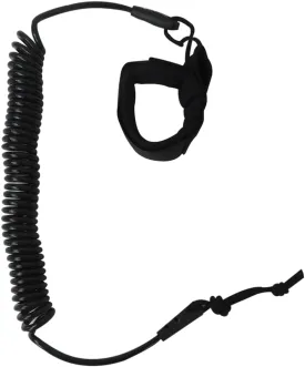 Coiled SUP Leash 10 FT Surfboard Leash Sup Leg Rope Strap Stand Up Paddleboard Leash Suitable for Stand Up Paddling, Surfing and Kayaking - Black