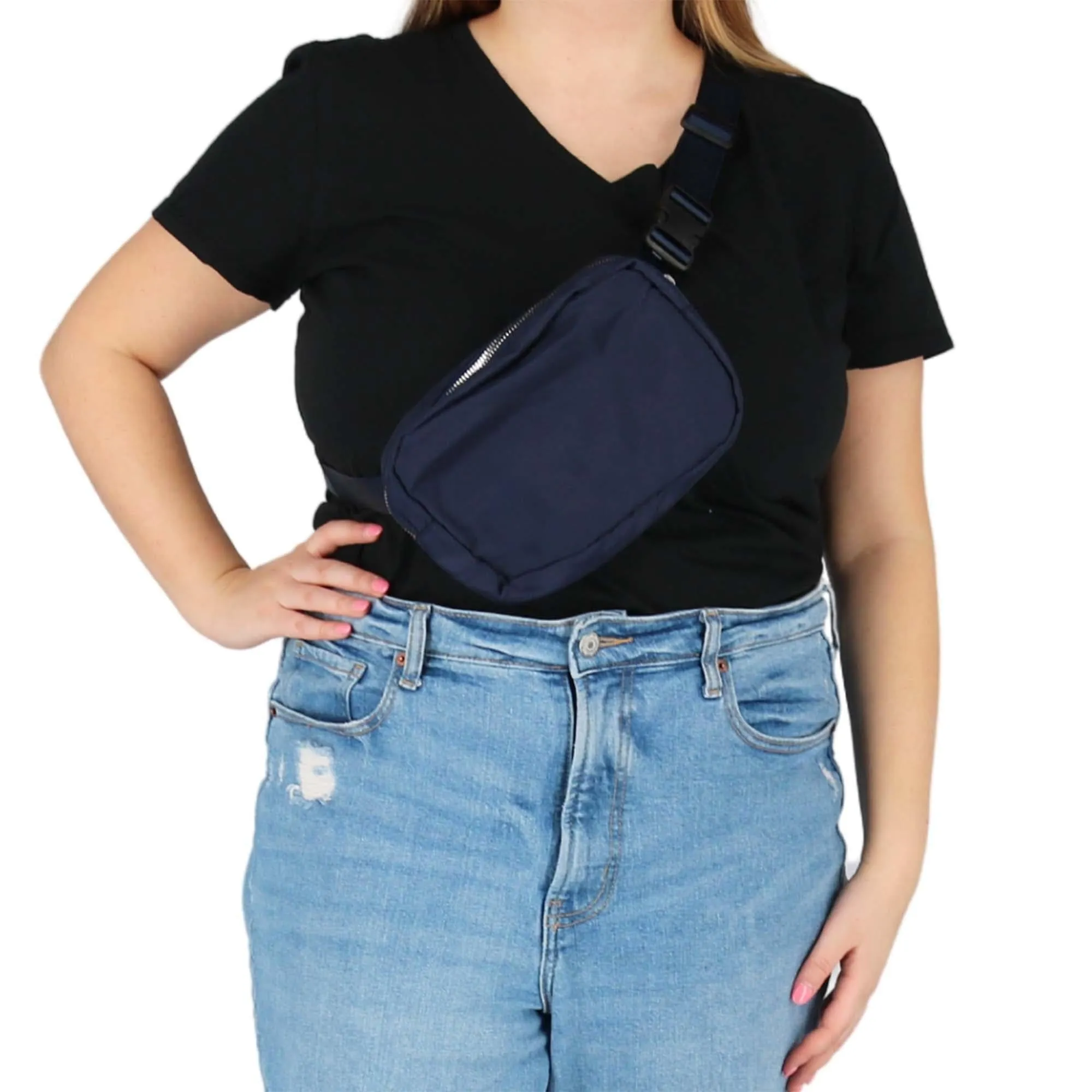 CTM® Nylon Rectangle Belt Bag