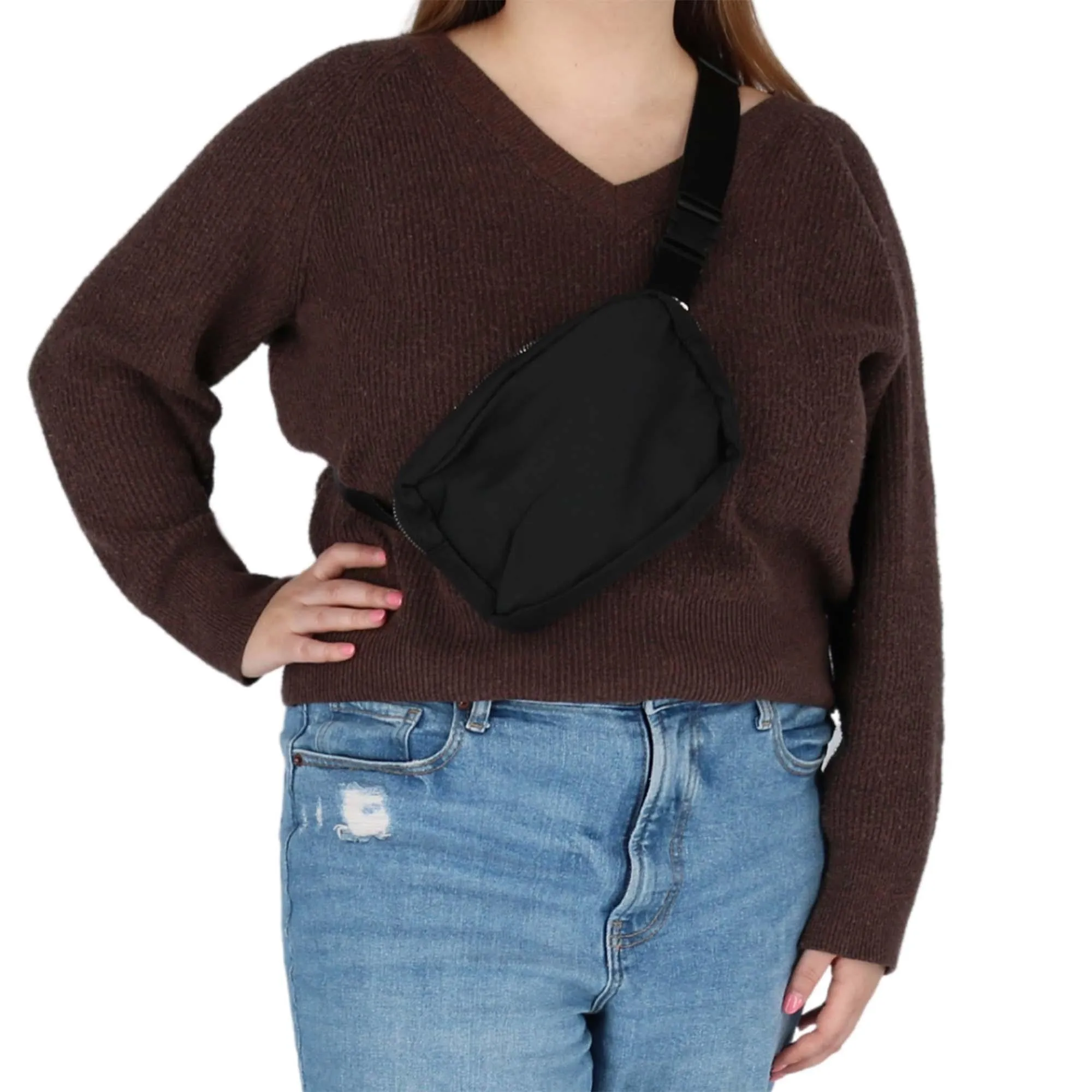 CTM® Nylon Rectangle Belt Bag