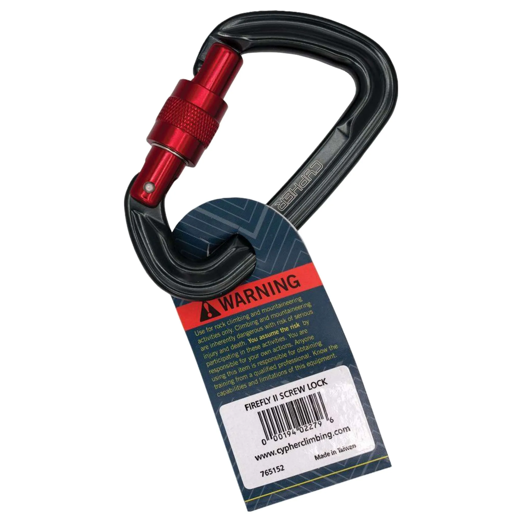 Cypher Firefly II Screw Lock Carabiner – Lightweight and Durable Climbing Gear