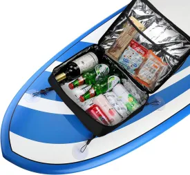 Deck Cooler Bag, 11lL Paddle Board Cooler Portable Waterproof Insulated Surf Sup Storage Bag Paddle Board Accessories with 4 Suckers for Food, Drinks (Black)