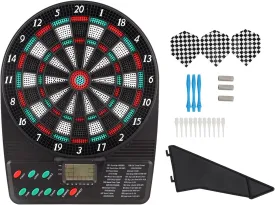 Electronic Dartboard, Electronic Dart Board Soft Tip Dartboard Set LCD Display with 3 Darts, 12 Tips, 18 Games, Automatic Scoring Dartboard for Family Leisure Target Entertainment Outdoor Home