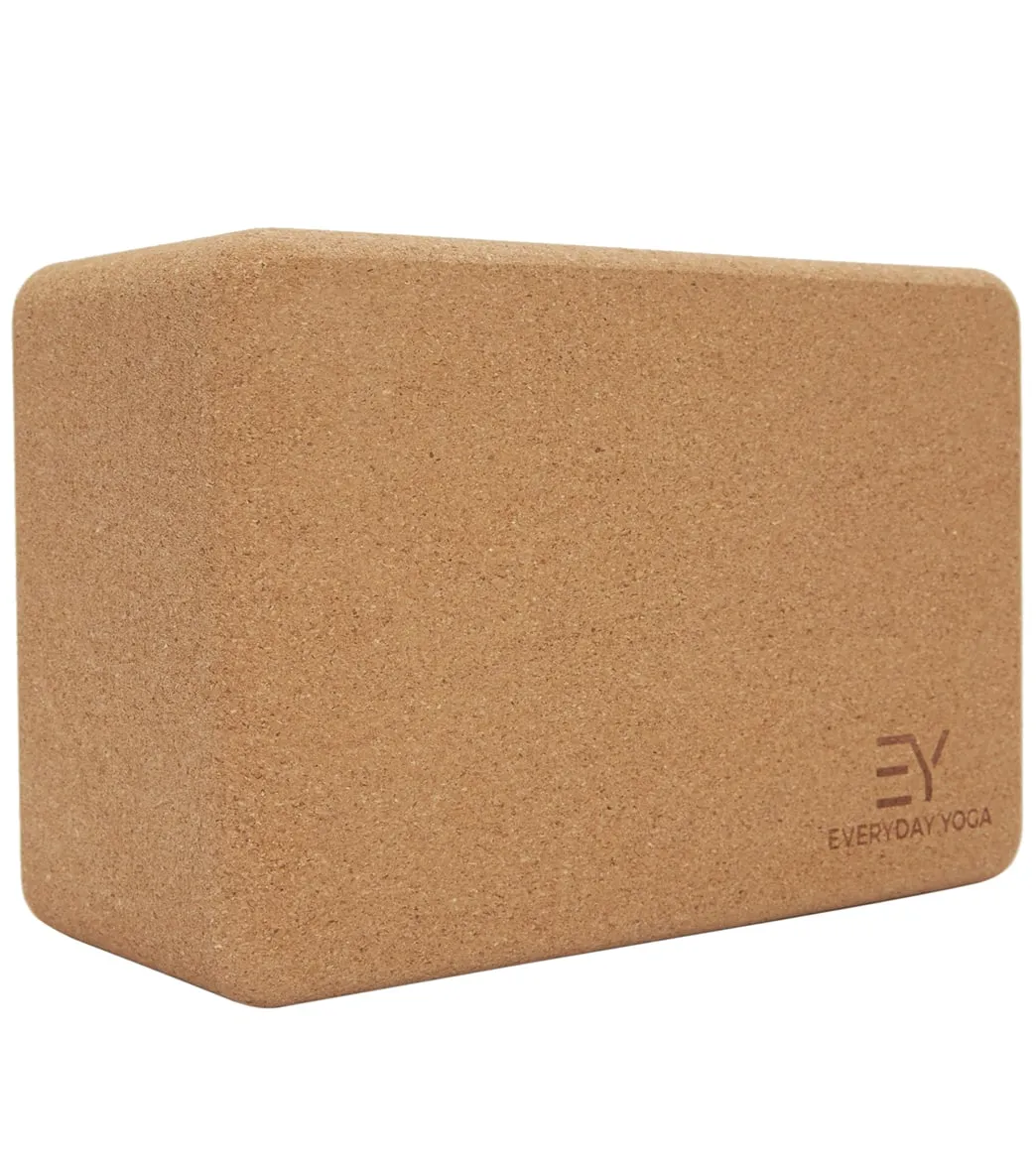 Everyday Yoga Cork Yoga Block 4 inch