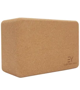 Everyday Yoga Cork Yoga Block 4 inch