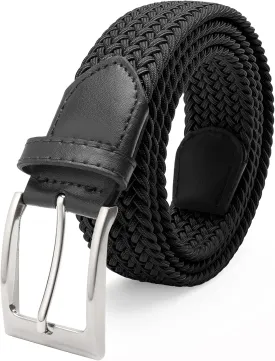 FAIRWIN Elastic Braided Stretch Mens Golf Casual Jeans Belts Woven 1 3/8" Nylon Work Belts for Men Pants Shorts