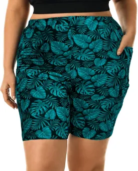 HODOSPORTS Plus Size Women's Swim Shorts with Pockets UPF50  High Waisted Board Shorts Tummy Control Swimsuit Bottoms 1X-6X