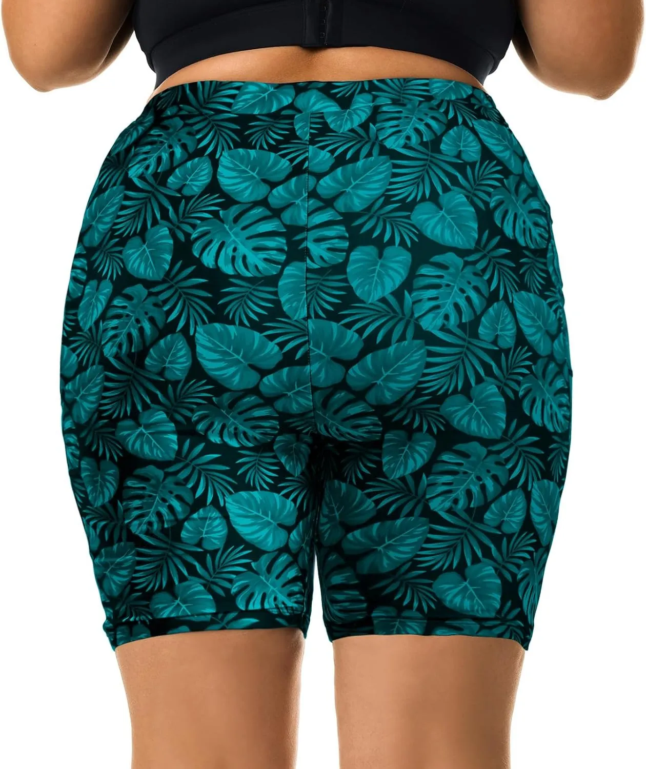 HODOSPORTS Plus Size Women's Swim Shorts with Pockets UPF50  High Waisted Board Shorts Tummy Control Swimsuit Bottoms 1X-6X