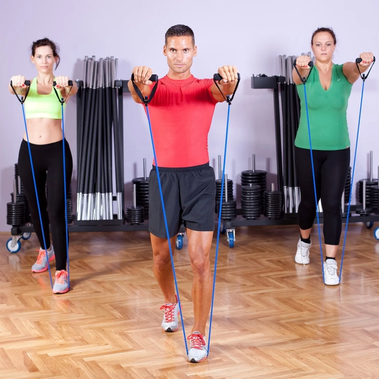 Ivation Resistance Band Set - Detachable Foam Grip Handles