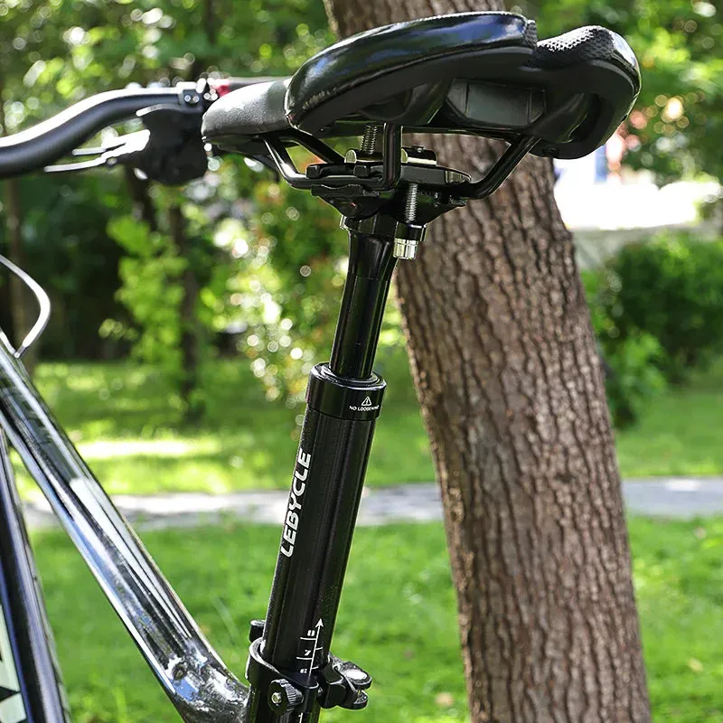 Lebycle MTB Bike Aluminum alloy 400MM shock absorber Seatpost Adjustable Suspension Seat Post Travel 50MM