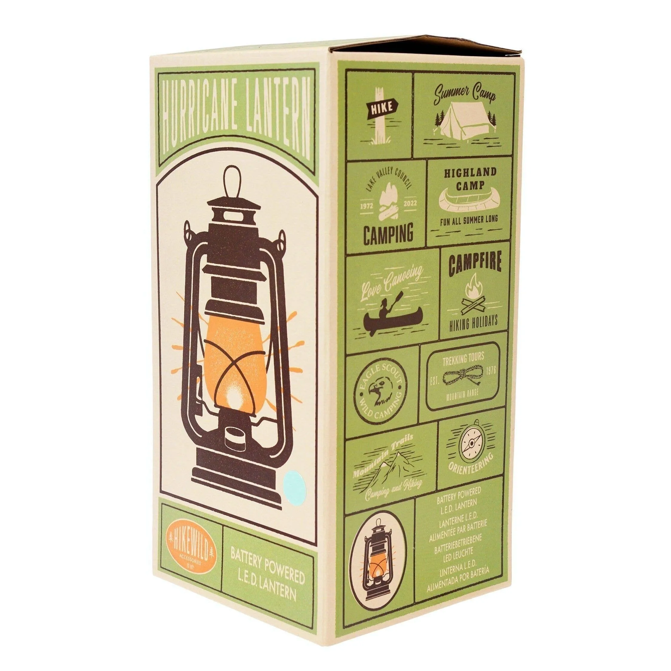 Led Hurricane Lantern - Aqua
