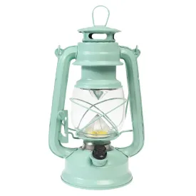 Led Hurricane Lantern - Aqua