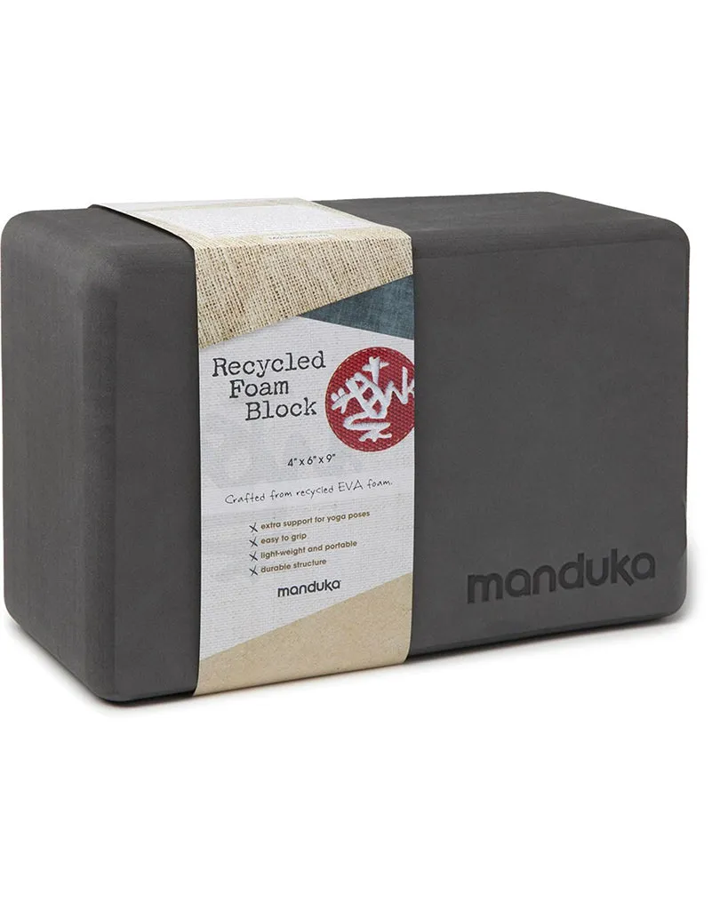 Manduka Recycled Foam Yoga Block - Thunder