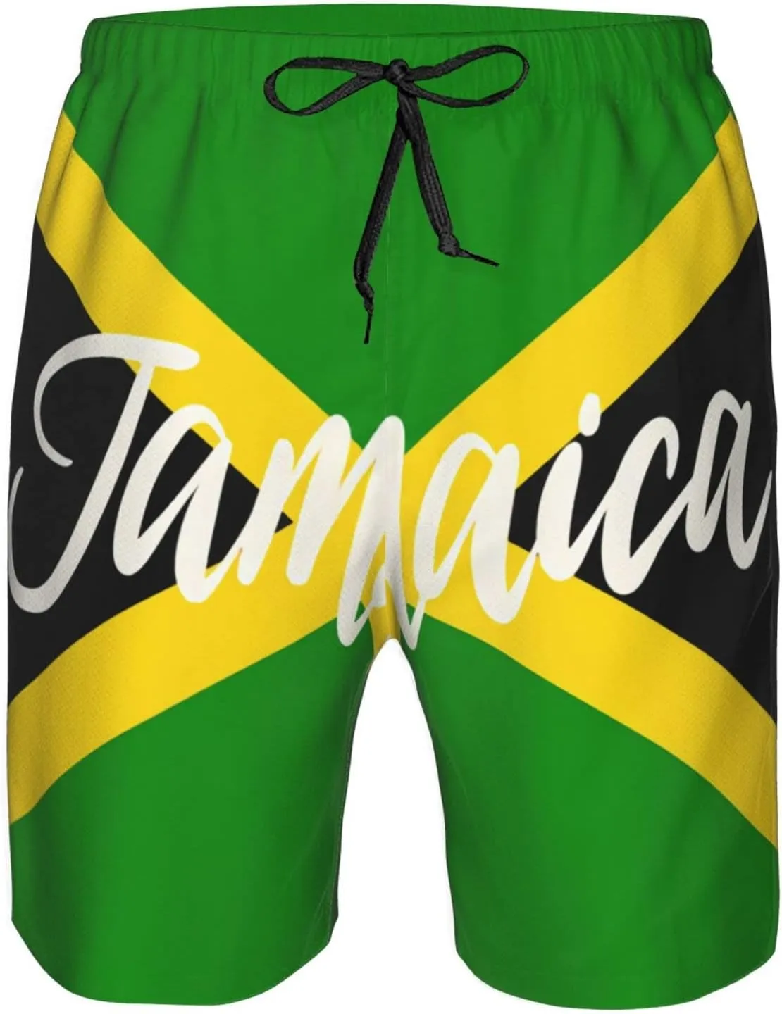 Men's Swim Trunks Men's Swimsuit Quick Dry Board Shorts with Mesh Lining Beach Shorts Jamaica Heart White