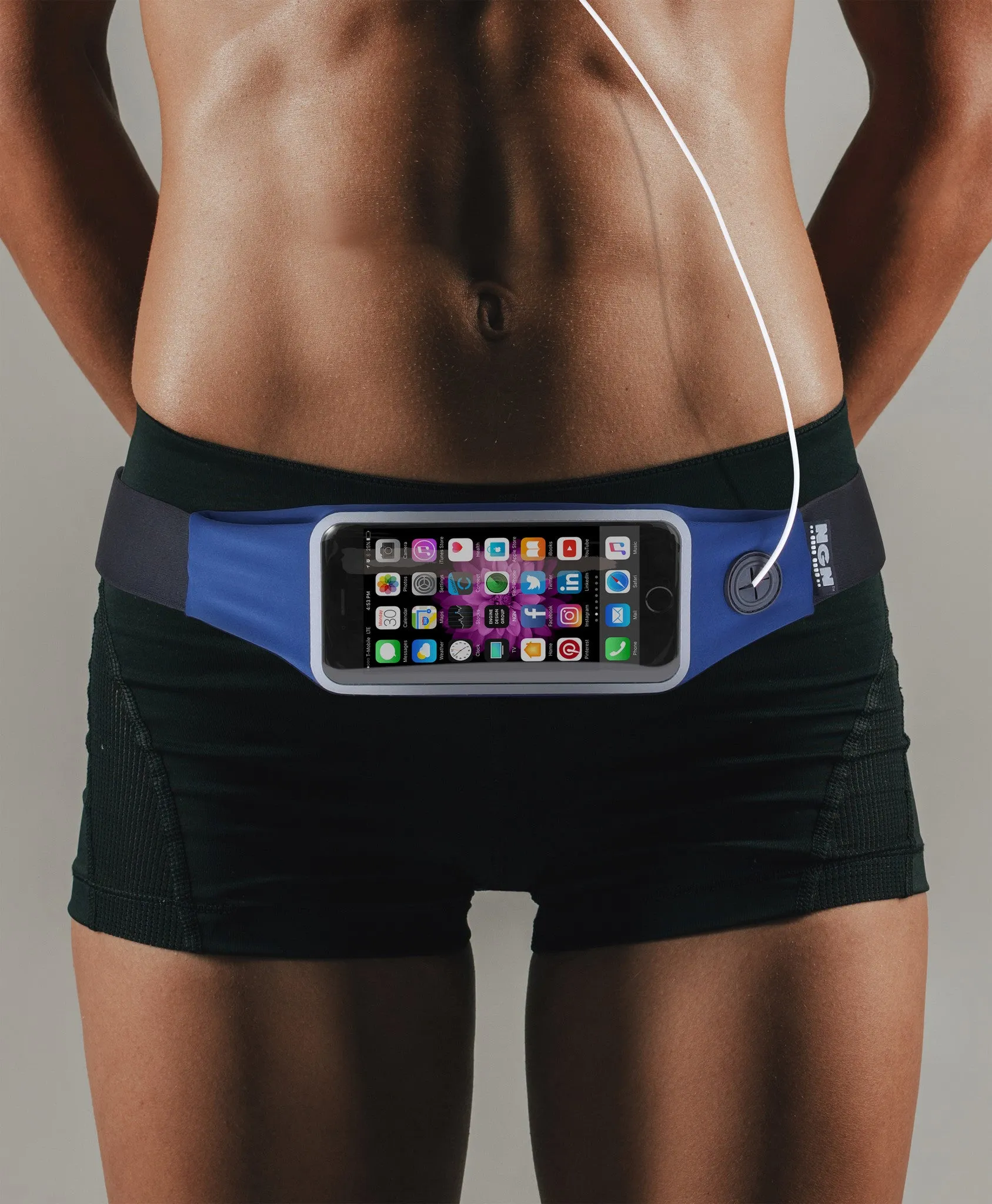 Mo-Fit® Waist Pack / Running Belt for iPhone, Android and most Smartphones | Racing Red