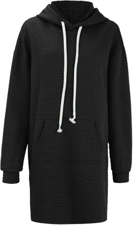 NREALY The Warmy Oversized Hoodie Dress for Womens Hoodies Pullover Long Sleeve Hoodies with Pocket