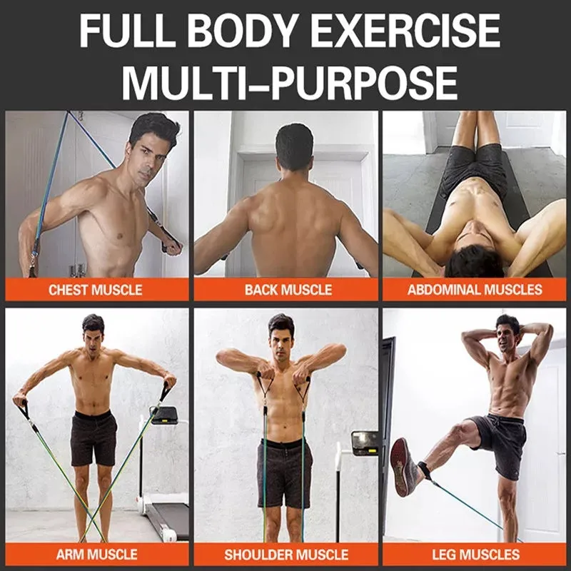 Pull Rope Fitness Exercises Resistance Bands Set