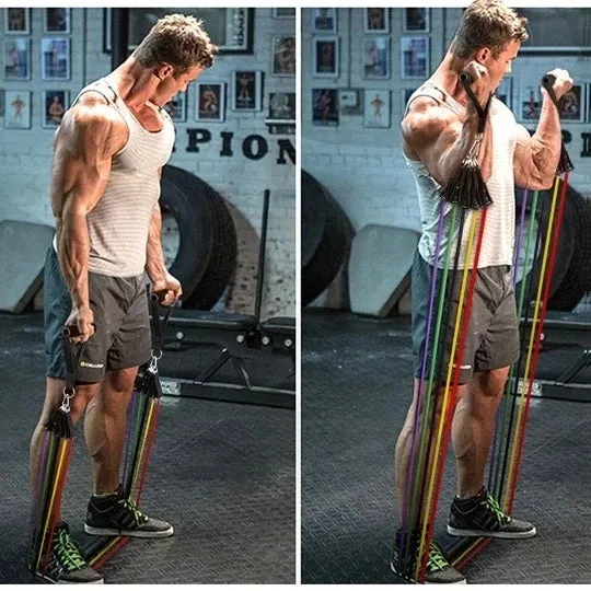 Pull Rope Fitness Exercises Resistance Bands Set