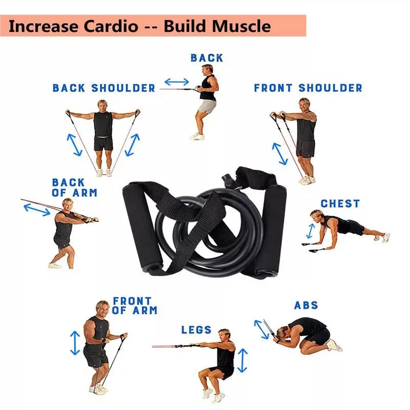 Pull Rope Fitness Exercises Resistance Bands Set