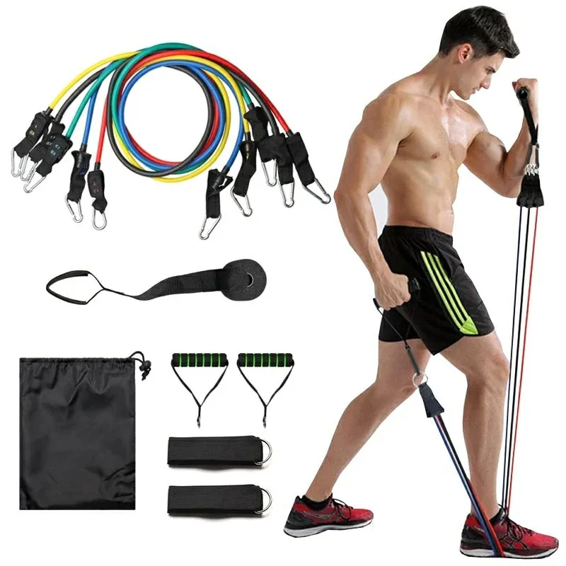 Pull Rope Fitness Exercises Resistance Bands Set