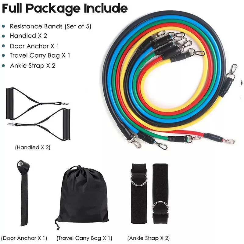 Pull Rope Fitness Exercises Resistance Bands Set