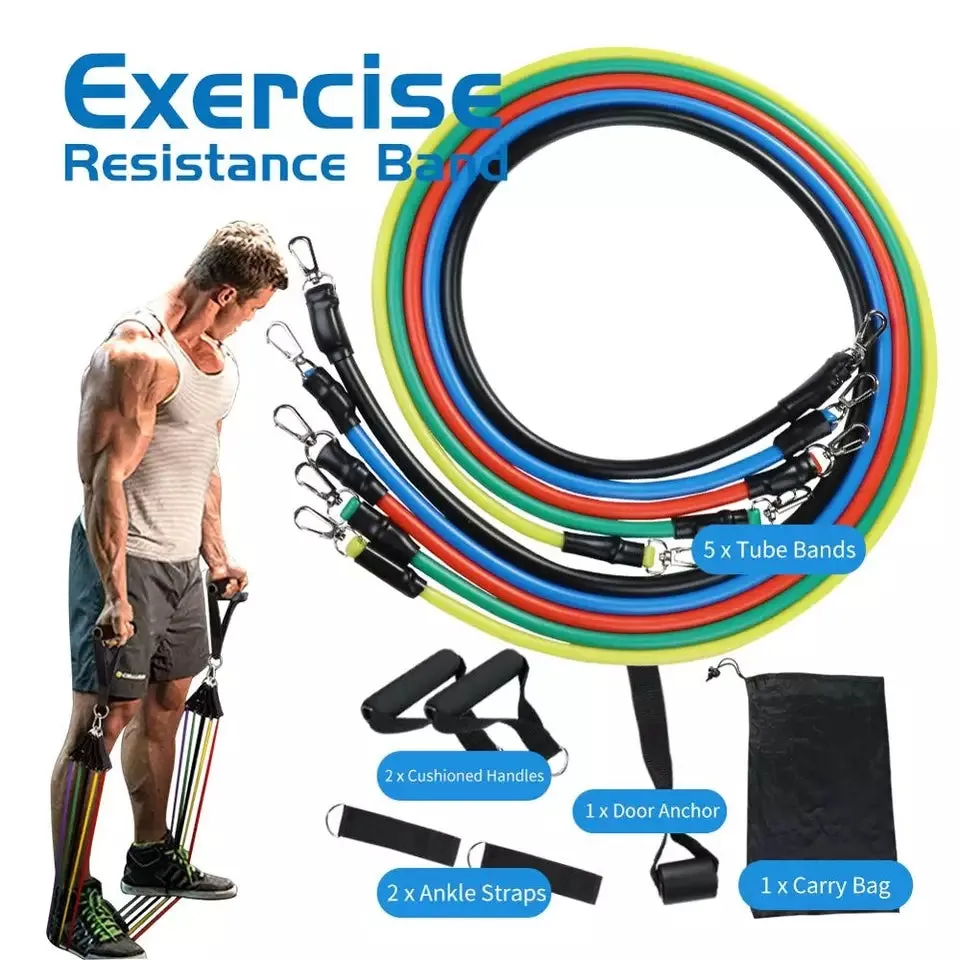Pull Rope Fitness Exercises Resistance Bands Set