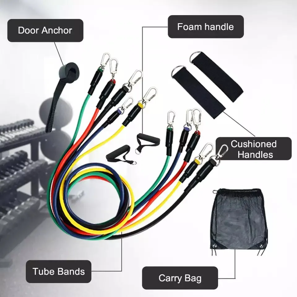 Pull Rope Fitness Exercises Resistance Bands Set