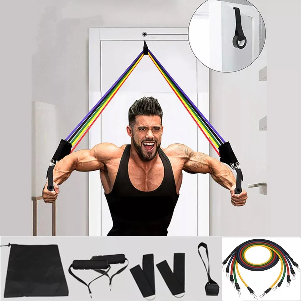 Pull Rope Fitness Exercises Resistance Bands Set