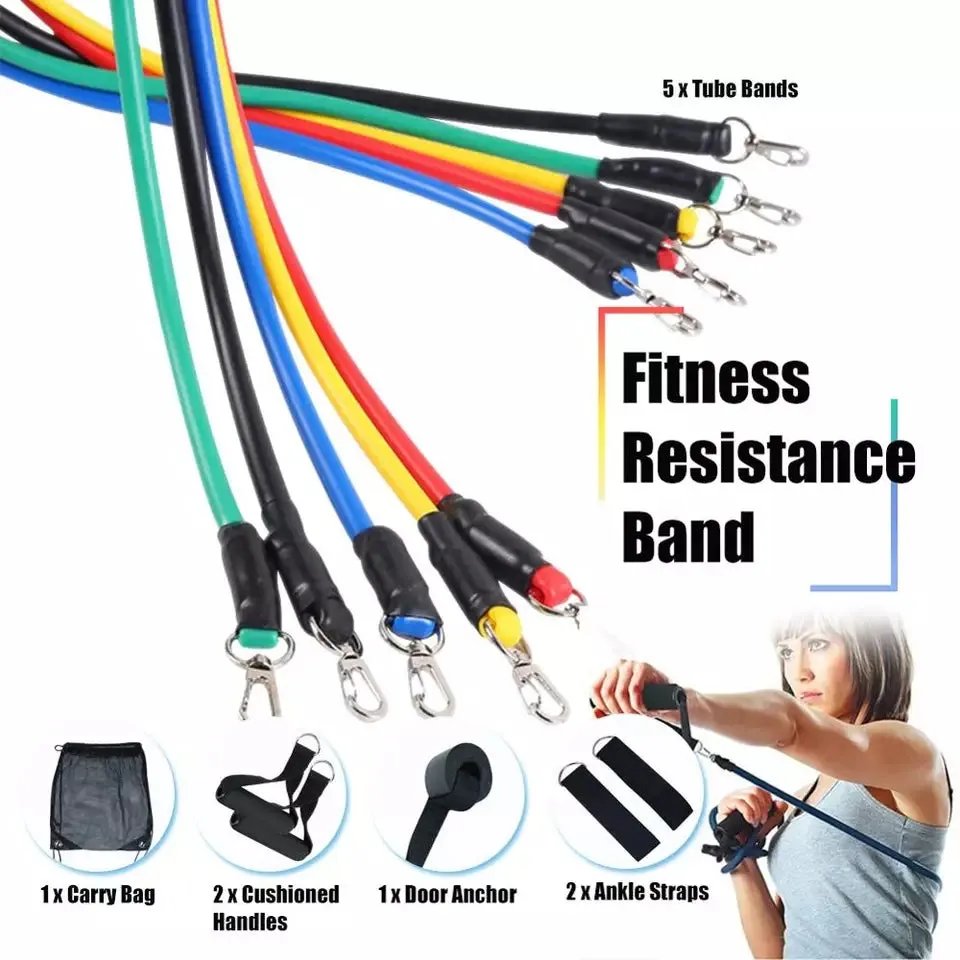 Pull Rope Fitness Exercises Resistance Bands Set