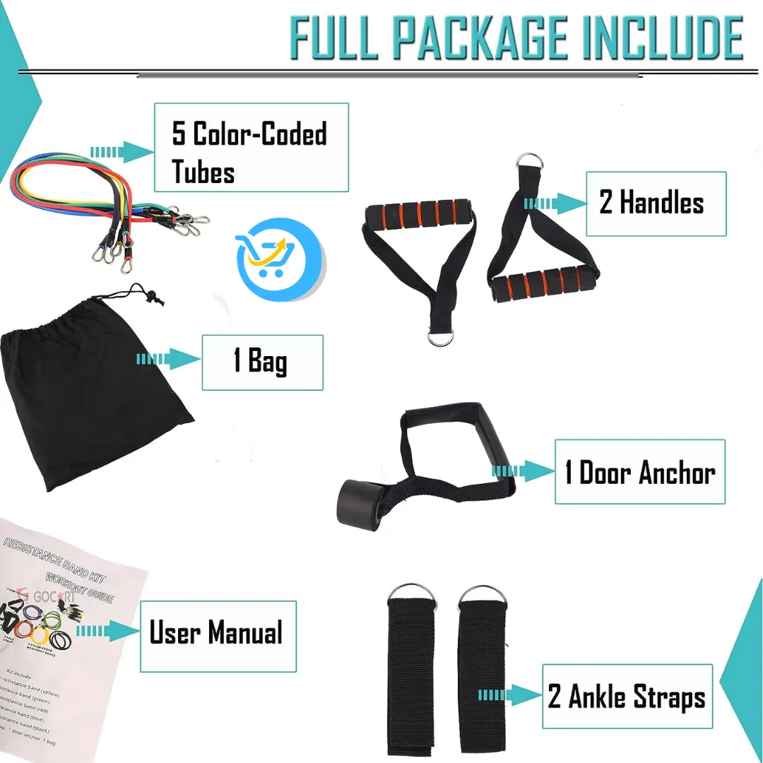 Resistance Bands, Include 11 GYM items