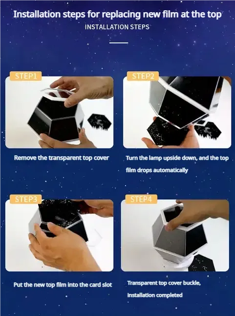Star Projector, Galaxy Projector for Bedroom, Plug-in/Revolution/6 Light Effects/3 Levels Adjustable Brightness/3 Colour Temperatures LED Night Lights for Kids Room Adults Home Theater Party Decor
