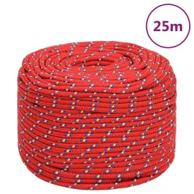 vidaXL Boat Rope Red 6 mm 25 m Polypropylene