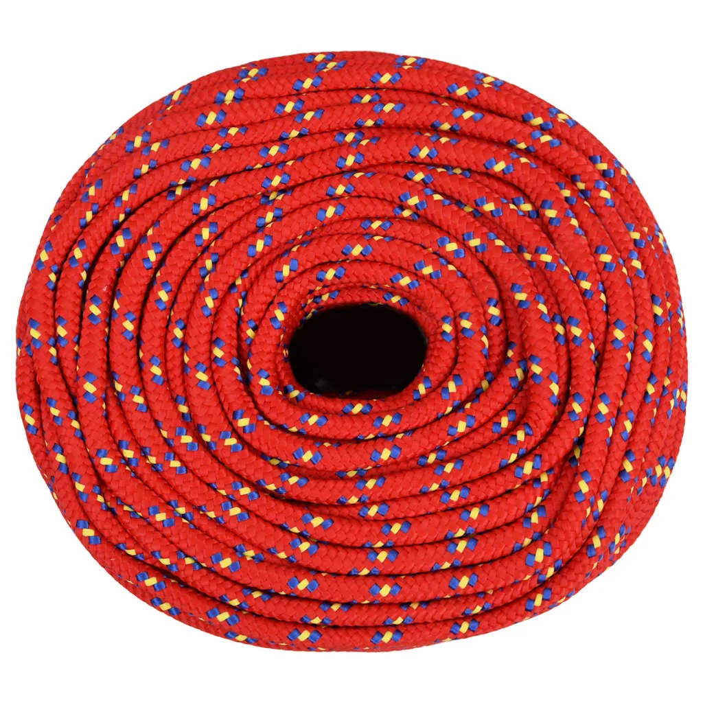 vidaXL Boat Rope Red 6 mm 25 m Polypropylene