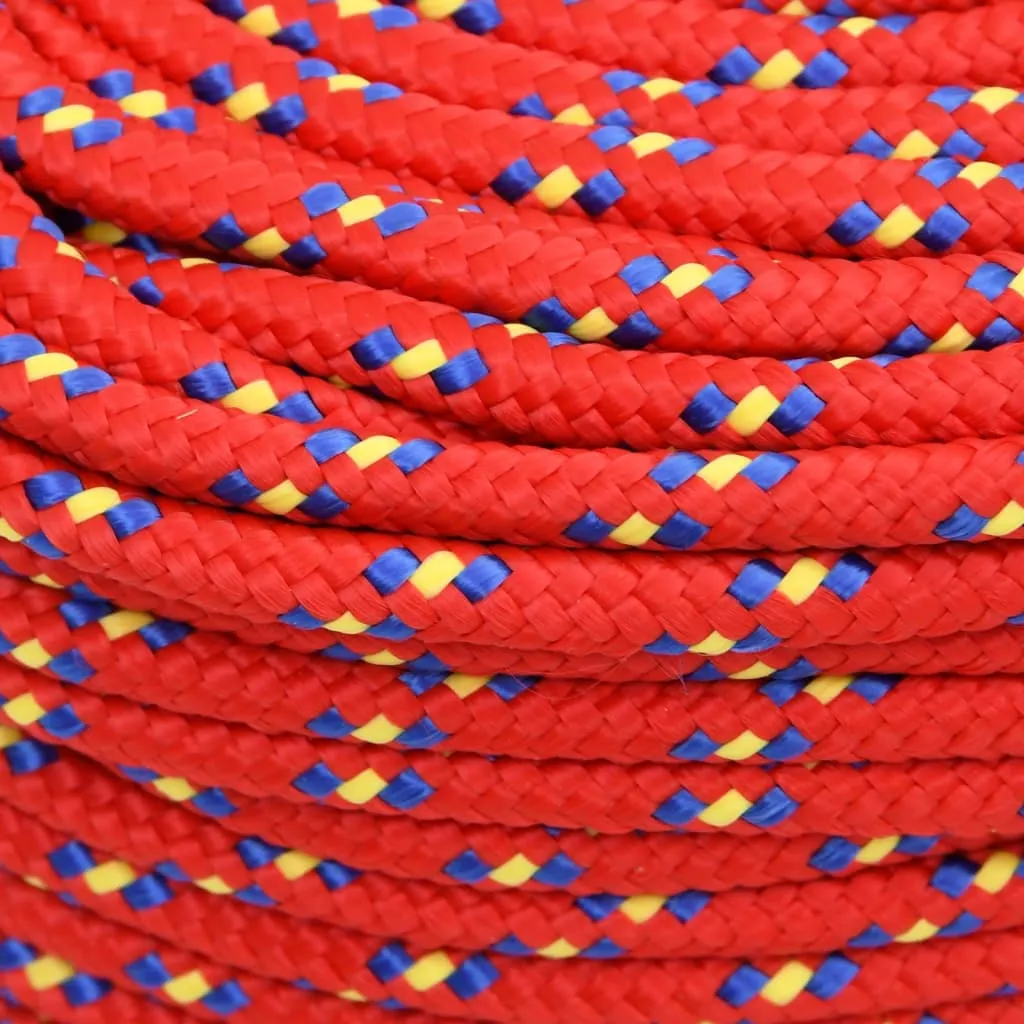 vidaXL Boat Rope Red 6 mm 25 m Polypropylene