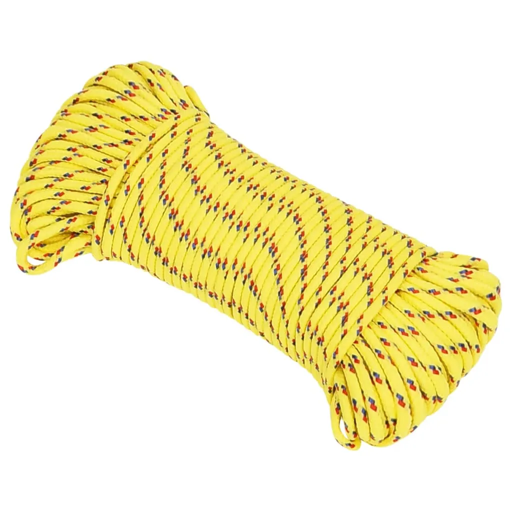 vidaXL Boat Rope Yellow 3 mm 100 m Polypropylene